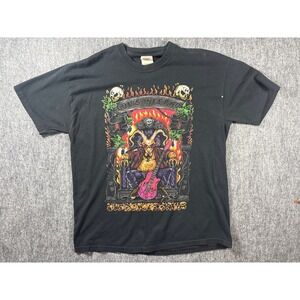 Vintage Guitar Hero III Legends of Rock Lou's Inferno Shirt Black Hanes XL 2007